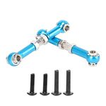 Keenso 2pcs Steering Linkage Rod, Metal Arm Steering Linkage Rod Link Fit RC Accessory For WLtoys 1/14 144001 RC Car(Blue)rc adjustable links