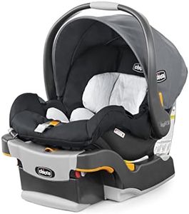 Chicco KeyFit® 30 ClearTex® Infant Car Seat and Base, Rear-Facing Seat for 4-30 lbs., Includes Head and Body Support, Compatible with Chicco Strollers, Baby Travel Gear | Pewter/Grey
