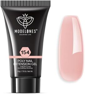 Modelones Poly Nail Gel Builder Nail Extension Gel Nude Nature Color Light Apricot Acrylic Nails Enhancement Thickening Trendy Nail Art Design Salon Professional Technician Tool 50ML 1.76oz