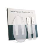 Glass Nail File Redflow，Nail File Set Contains 2 Nano Glass Nail Files And 1 Nano Glass Foot File, Suitable For Nail Files For Natural Nails，Great Nail Files For Acrylic Nails, Professional Nail File