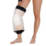 Knee Cast Shower Cover, Waterproof Knee Shower Protector for Knee Replacement Surgery, Wound, Burns Reusable -New TPU process (Medium)