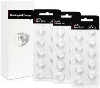 (30 Pcs) Hearing Aid Domes Accessories for Oticon Replacements, Oticon MiniFit (Open 6mm) Domes, Universal Domes for Oticon Hearing Aid Supplies Kits, Fit Aid Parts for Optimal Performance
