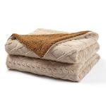 Pagnanno. - Sherpa Teddy Fleece Blanket - Fluffy Double Layered Bed and Sofa Throw - Thick, Warm & Extra Soft - For Families, landlords and Couples (Biscuit, King (200x240cm))