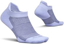 Feetures High Performance Max Cushion Ankle Sock - Tab Socks for Women & Men with Heel Tab - Lavender Tart, L (1 Pair)