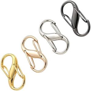 jiesinlov 4 Pcs Bag Chain Shoulder Strap Shortening Buckles,Shorten Strap for Handbag,Adjustment Length(Multicolor-1)