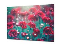 Modern Glass Picture - Contemporary Wall Art SART04 Flowers and leaves Series