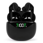 Jiusely Wireless Earbuds, Bluetooth Wireless Headphones In-Ear HiFi Stereo Deep Bass, Wireless Earphones IPX7 Waterproof LED Display Noise Cancelling Bluetooth 5.2 Earbud for Sport Gym Office (Black)