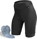 AERO|TECH|DESIGNS | Women's Elite Padded Cycling Shorts | Premium Long Distance Biking Short | X-Large | Solid Black