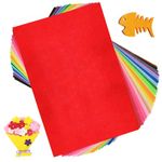 Felt Fabric Sheets, 40pcs Stiff Felt Cloth Fabric Craft Sheets Squares Patchwork Colorful Paper Feutrine for Sewing Crafting 10 x 15 cm