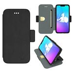 DefenderShield EMF Protection & 5G Anti Radiation iPhone 14 Pro SlimFlip Case - RFID Blocking EMF Shield Slim Wallet Case Black