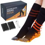 Heated Socks for Men and Women,Electric Heating Socks Rechargeable 5V 6000mAh Battery,Outdoor Winter Thermal Foot Warmers for Cycling, Skiing, Skating, Hiking