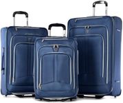 Olympia Luggage Hamburg 3-Piece Luggage Set, Navy, One Size, Hamburg Luggage Set