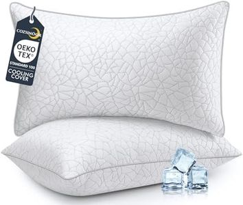 COZSINOOR Cooling Bed Pillows Queen Size - Premium Down Alternative Pillows Set of 2 for Side, Back, and Stomach Sleepers Hotel Quality Fluffy Soft Microfiber Fill Breathable Skin-Friendly