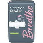 Carefree Breathe Ultra Thin Super Pads with Wings, Irritation-Free Protection, 28 Count