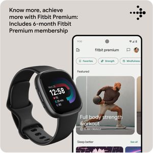 Fitbit Versa 4 Smartwatch – Black Fitness Tracker Watch