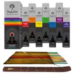 7 Chakra Incense Sticks Masala Agarbatti Variety Pack with Holder, Set of 7 (140 Sticks) for Chakra Activation, Healing, Meditation, Yoga, Rituals, Aromatherapy, Energy Cleansing| Natural Handmade