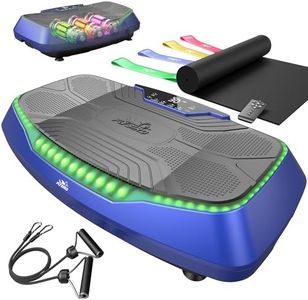 FLYBIRD 4D Vibration Plate, Oscillation, Linear, Pulsation Vibration Plate Exercise Machine, Triple Motors Vibration Plate for Lymphatic Drainage & Bone Density Building-Blue