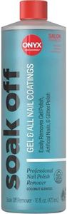 Onyx Professional Coconut Scented Nail Polish Remover with Nail File, 16 oz, Maximum Strength Soak Off Gel Polish Remover, Vitamin E & Grape Seed Oil Enriched Nourishing Formula
