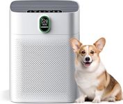 MORENTO Air Purifiers for Bedroom Home Large Room up to 1076 Sq Ft with PM 2.5 Air Quality Sensor, Remove the Pet Hair, Dust, Smoke, Air Cleaner Sleep mode 24db, White, 1 Pack