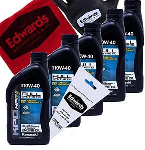 Edwards Oil Kit fits Kawasaki 4 Stroke Jet Ski Watercraft PWC 10W-40 Full Synthetic