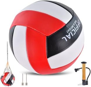 ELKCIP Volleyballs Official Size 5, Soft Bulk Recreational Volley Balls with Pump and Net Bag for Indoor Outdoor Beach Pool Water Sand Game Training Match Gift for Beginner Women, Black