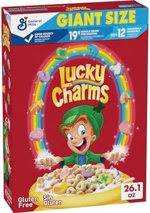 Lucky Charms Gluten Free Cereal with Marshmallows, Kids Breakfast Cereal, Made with Whole Grain, Giant Size, 26.1 oz