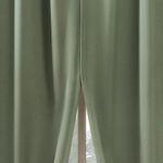 Sun Zero Belize 2-Pack Magnetic Closure Pleated Look Theater Grade 100% Blackout Back Tab Curtain Panel Pair, 52" x 63", Sage Green