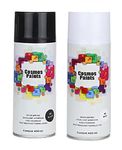 Cosmos Paints Gloss-White & Gloss Black Spray Paint - Combo Offer (Pack of 2)