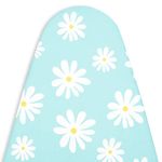 Encasa XO Homes Ironing Board Cover With 3Mm Thick Felt Pad For Steam Press(Fits Standard X-Large Boards Of 135X45 Cm)Heat Reflective,Scorch&Stain Resistant,Printed-Daisy Blue