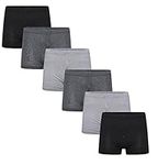 Sockstack 6 Pairs Men's Plain Jersey Boxer Shorts Underwear, Classic Cotton Rich Boxers Medium (33"-35"/84-89cm) Multicolor