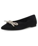 Steve Madden Women's Elina Ballet Flat, Black, 6 UK