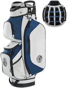 Golf Cart Bag, 15 Way Top Lightweight Golf Bag, Golf Club Cart Bags for Men Women with Full-Length Dividers, Dedicated Putter Well, Rain Cover