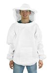 VIVO Professional White Large Beekeeping Suit, Jacket, Pull Over, Smock with Veil (BEE-V105)