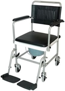 Toilettenrollstuhl TRS 130 chrom/schwarz(Drive Medical), Toilettenhilfen
