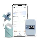 Babytone Baby Sleep Monitor with Base Station, Smart Foot Monitor with App, Tracks Heart Rate, Movement and Average Oxygen Level, Fits Newborn to