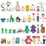 36Pcs Story Toy Cake Toppers, Story Action Figures Cupcake Toppers for Kids, Collectible Mini Figurines for Birthday Party Favor Decorations, 1.2-2.8inch