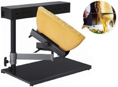 hzexun Commercial Raclette Cheese Melter Electric Raclette Machine Swiss Dish Maker Demi Melting Warmer Adjustable Angle for Half Nacho Cheese Wheel Sliced Cheese