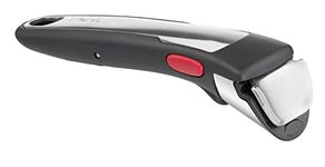 Tefal Ingenio Premium Handle, Stainless Steel, Stackable, Removable, 100 Percent Safe, 10 Year Guarantee, L9863023, Black With Stainless Steel Insert