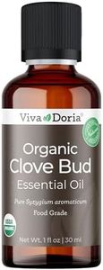 Viva Doria 100% Pure Clove Bud Essential Oil, Undiluted, USDA Certified Organic, Food Grade, 30 mL (1 Fluid Ounce)