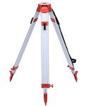 Surveying Tripod, Aluminum Survey Tripod with 5/8-Inch 11-Threaded Flat Head Quick Clamp for Auto level