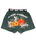 Lazy One Funny Animal Boxers, Humorous Underwear, Novelty Boxer Shorts, Gag Gifts for Men, Who Cut the Cheese Grey Boxers, M