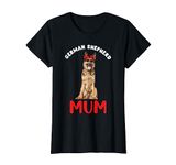 German Shepherd Mum Mummy Dog Lover Owner Funny Women GSD T-Shirt