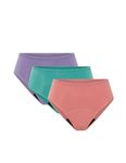 Modibodi Period Underwear for Women - Basic Mid-rise Brief - Moderate Flow 30ML - 3 Pack Multicolor 16/XL