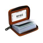 Lacheln Card Holder for Women Men RFID Small Wallets Credit Card Case Money Organizers, Brown,20 Slots, Small, Rfid Wallet