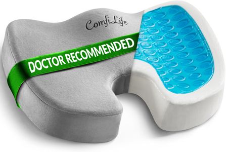 ComfiLife Gel-Enhanced Memory Foam Seat Cushion – Non-Slip Coccyx Support for Back Pain Relief
