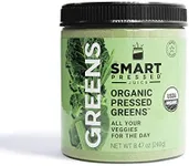 Smart Pressed Organic Greens Superfoods Juice Powder Single Serving Cold-Pressed Vegan Alkalizing Green Juice Cleanse Detox (Original, 30 Servings Bottle)