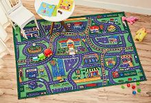 Amazon Brand - Solimo 3D Printed Kids Carpet with Anti Skid Backing (5x7 feet), Multi-Colored, Rectangular