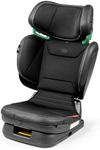 Peg Perego Viaggio Flex 120 Booster, 4D Total Adjust for Safety & Comfort, No Armrests, Compact Fold for Travel, 40-120 lbs, Made in Italy, Licorice (Black)