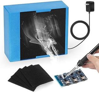 Toolour Solder Fume Extractor Smoke Absorber Remover,12V Powerful Soldering Fan with 5 Carbon Filters for Laser Work Solder Station Repairing Desoldering DIY