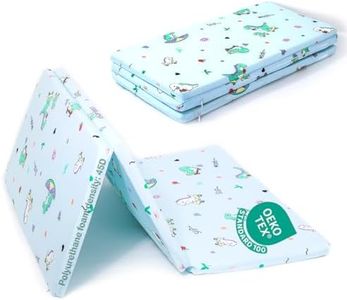 VUCWS 2025 Upgraded Pack and Play Mattress 38" x 26" Soft Firm Premium Foam Pack N Play Mattresses Odorless Breathable Comfort Baby Foam Portable Playpen Mattresses (Tri-fold Dinosaur)